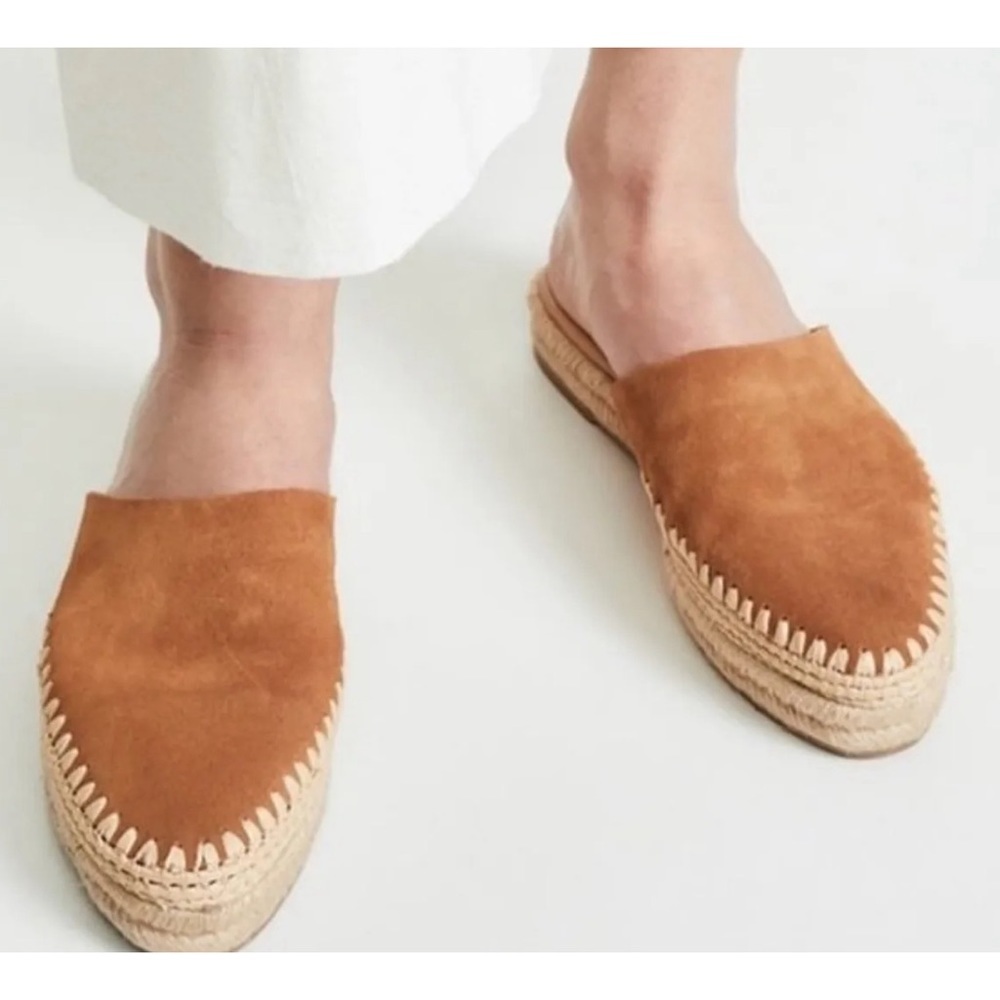 Sam Edelman Austin Espadrille Mule Slide Shoes  Cow Suede Leather 8 - Picture 11 of 11
